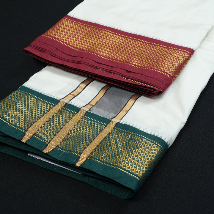 Hayagrivas Handloom 8*4 Silk Dhothi KBF320E2-5