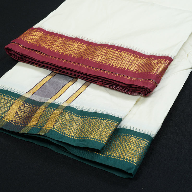 Hayagrivas Handloom 10*6 Silk Dhothi KBF320E4-1