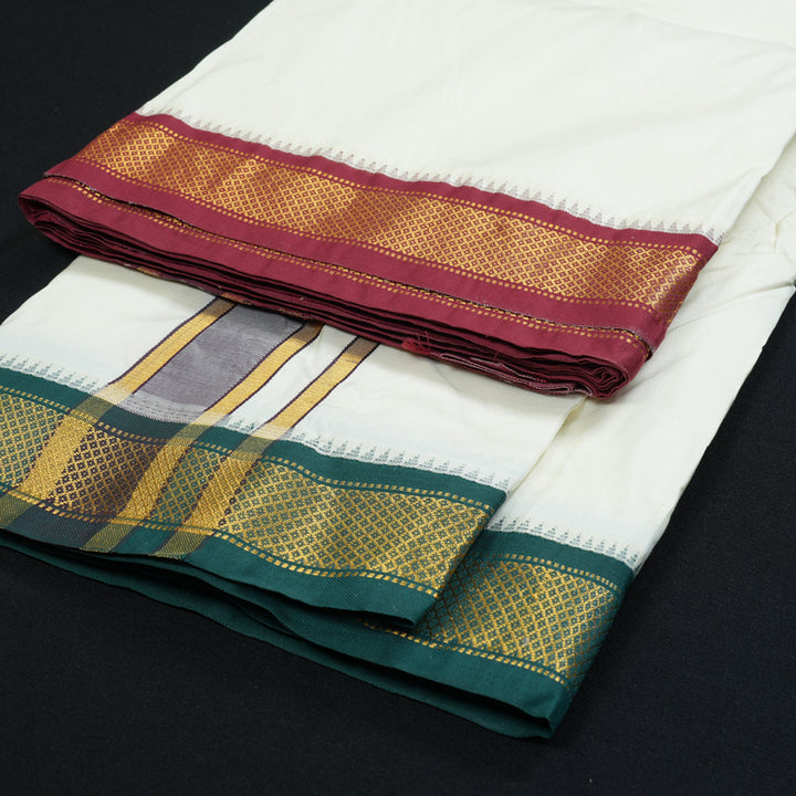 Hayagrivas Handloom 10*6 Silk Dhothi KBF320E4-1
