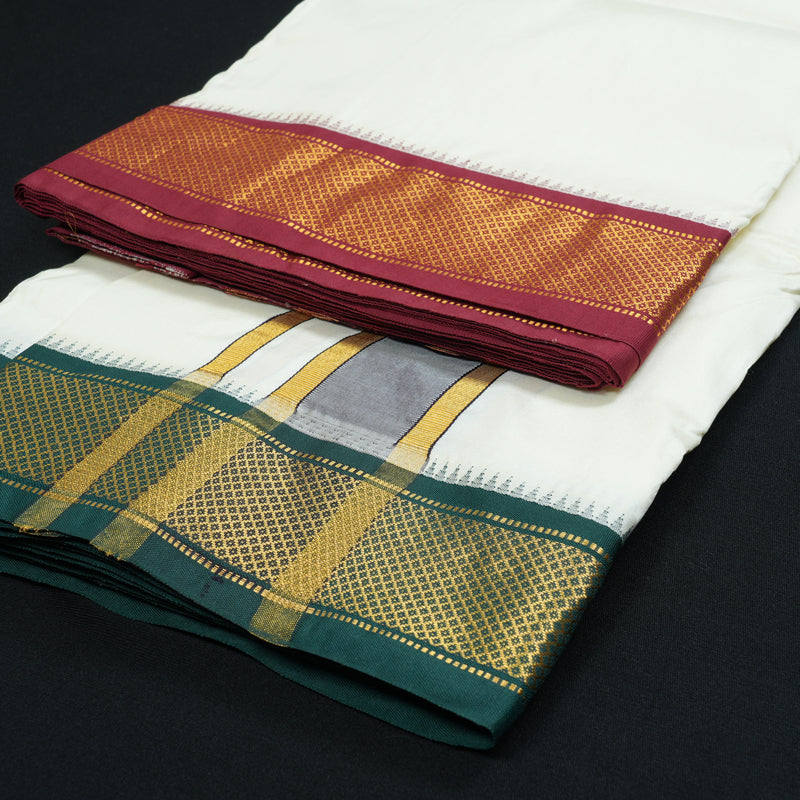Hayagrivas Handloom 10*6 Silk Dhothi KBF320E5-1