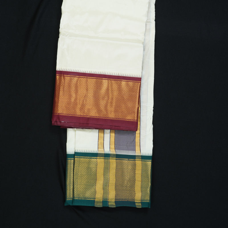 Hayagrivas Handloom 10*6 Silk Dhothi KBF320E6-3