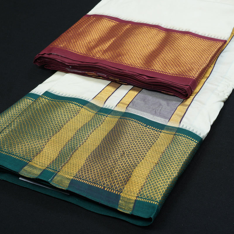 Hayagrivas Handloom 10*6 Silk Dhothi KBF320E6-3