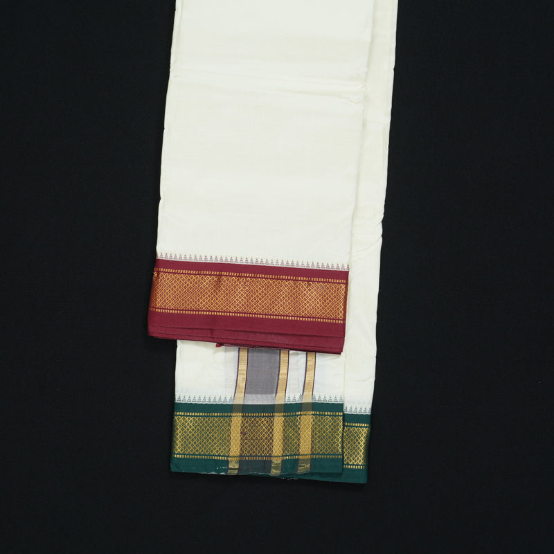 Hayagrivas Handloom 8 Mulam Silk Dhothi KBF320E7-4