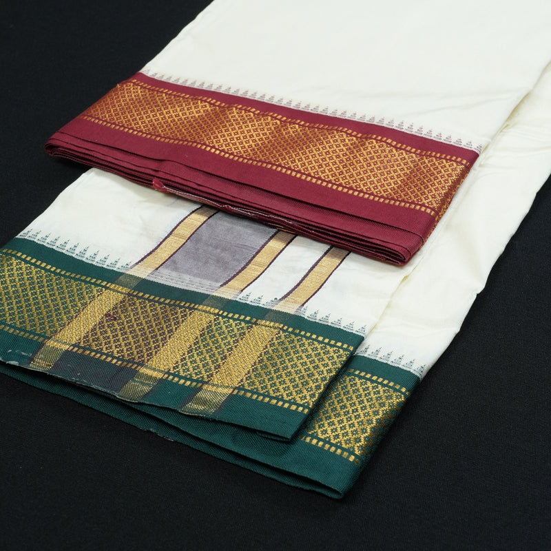 Hayagrivas Handloom 8 Mulam Silk Dhothi KBF320E7-4