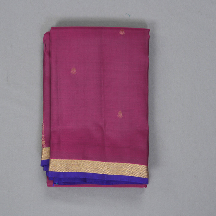 Hayagrivas Handloom Magenta Kanjivaram Silk Saree with Purple Border KBF322E1-17
