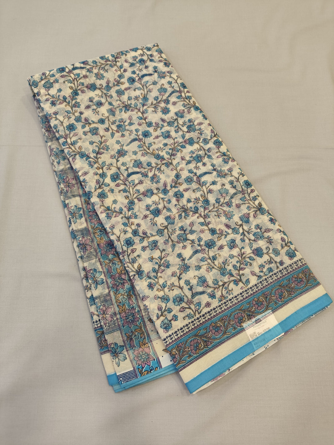 Hayagrivas Beige Kota Cotton Saree KBF323E1-11