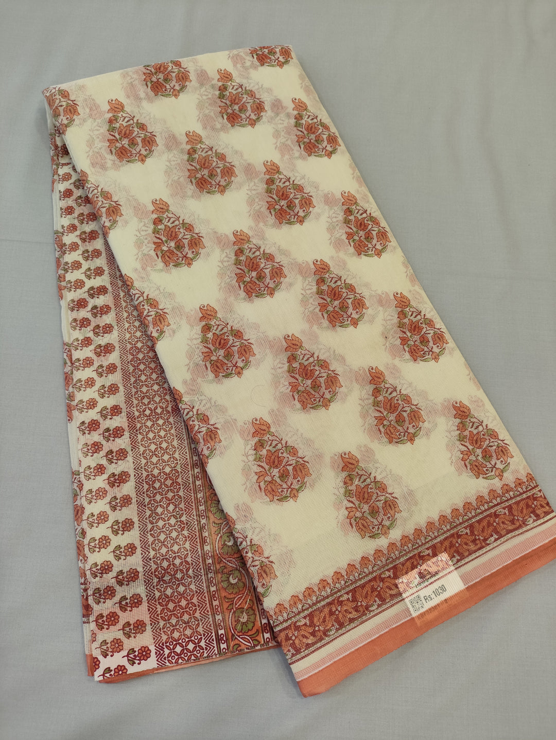 Hayagrivas Beige Kota Cotton Saree KBF323E1-2