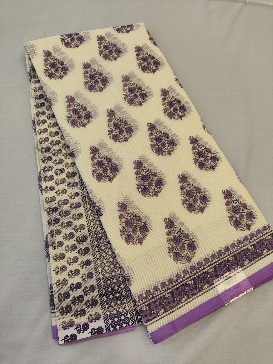 Hayagrivas Beige Kota Cotton Saree KBF323E1-3