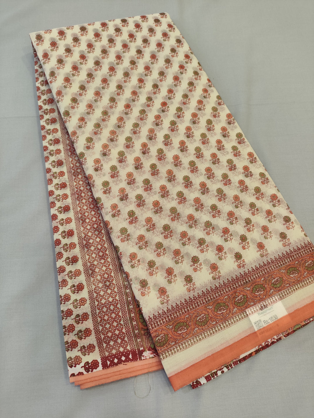 Hayagrivas Beige Kota Cotton Saree KBF323E1-8