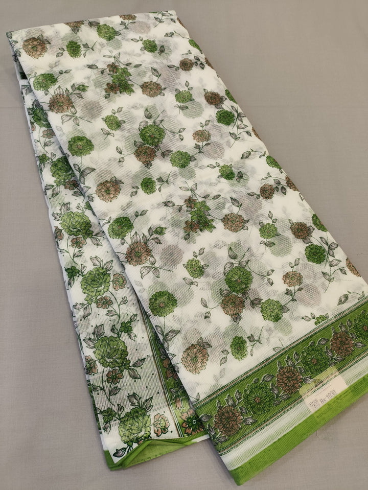 Hayagrivas White Kota Cotton Saree KBF323E2-1