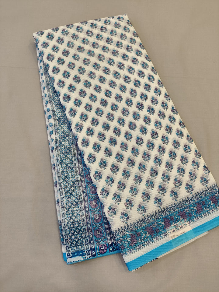 Hayagrivas White Kota Cotton Saree KBF323E2-18