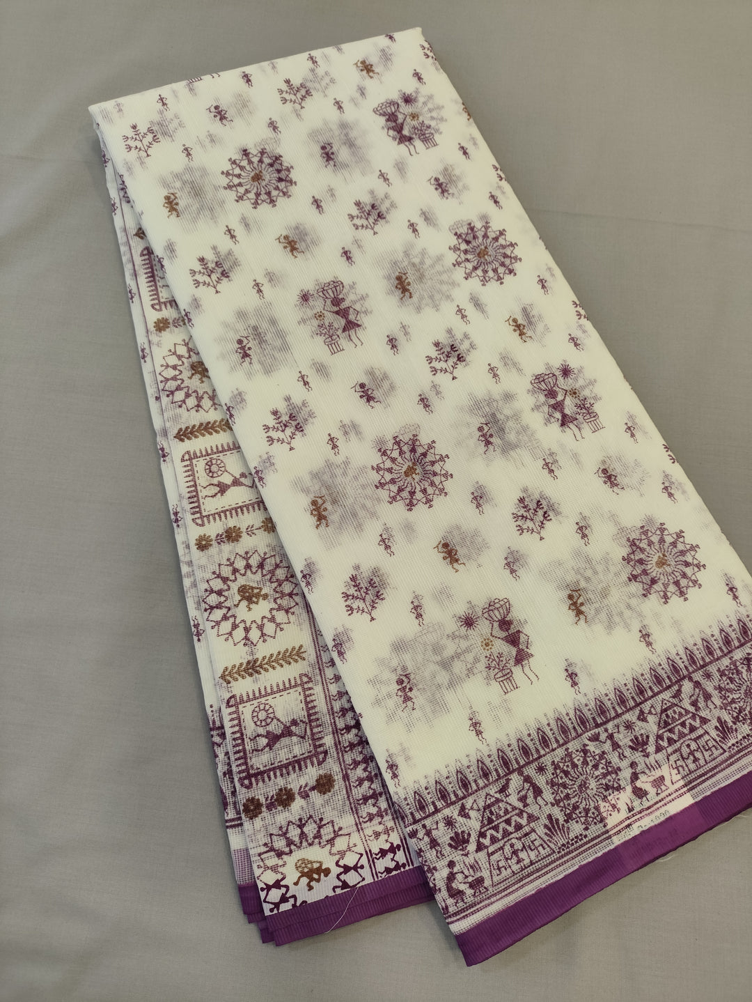 Hayagrivas Half-White Kota Cotton Saree KBF323E2-22