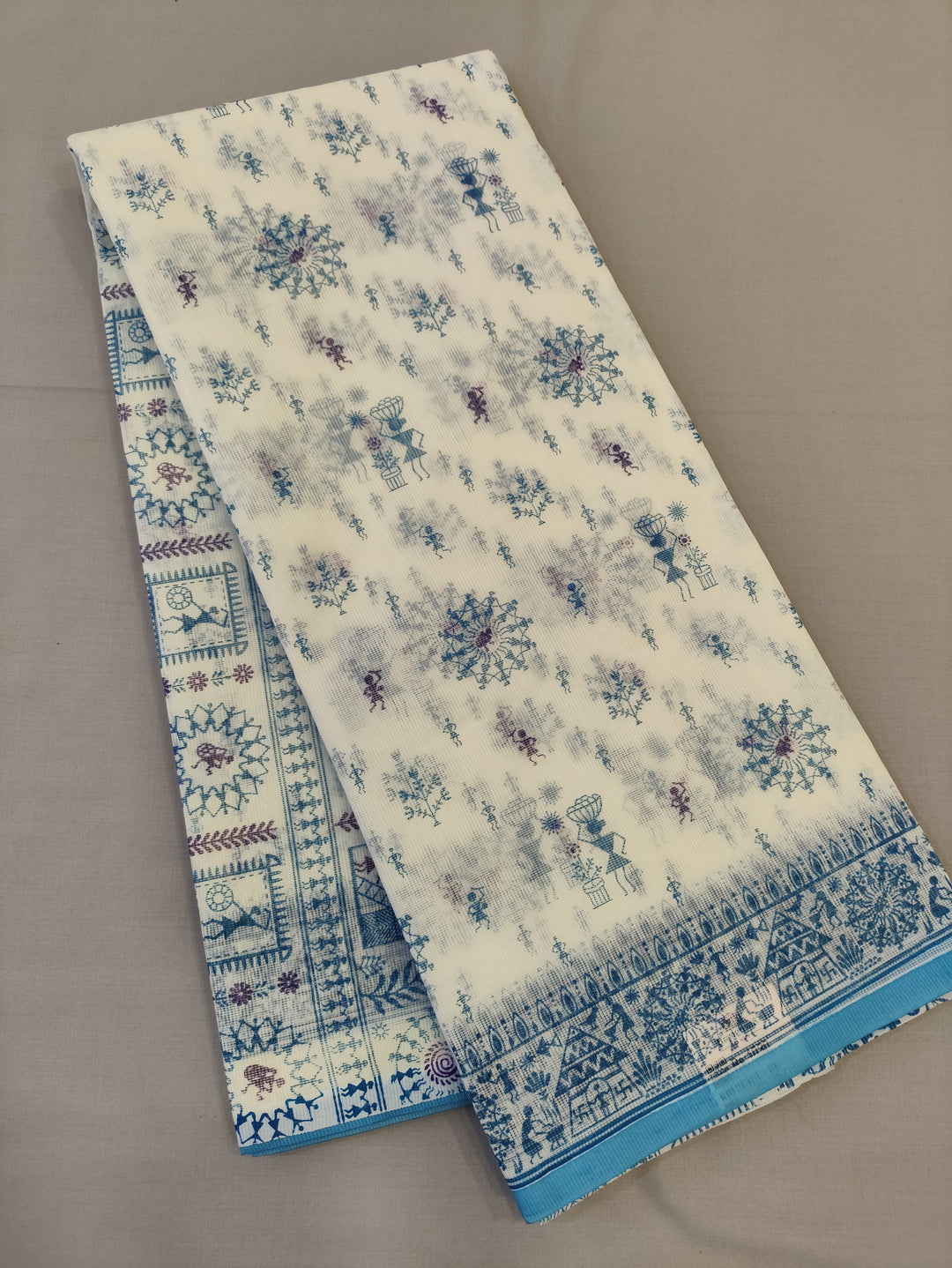Hayagrivas Half-White Kota Cotton Saree KBF323E2-24