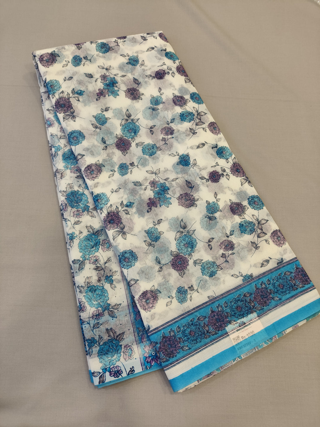 Hayagrivas White Kota Cotton Saree KBF323E2-3