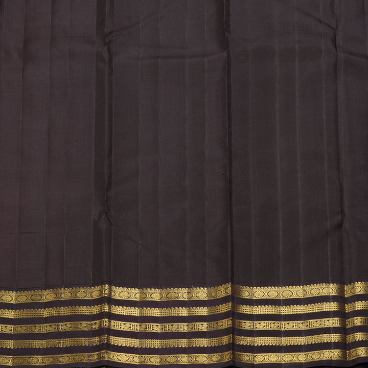 Hayagrivas Handloom Pista Green Kanjivaram Silk Saree with Midnight Blue Border KBF325E2-2