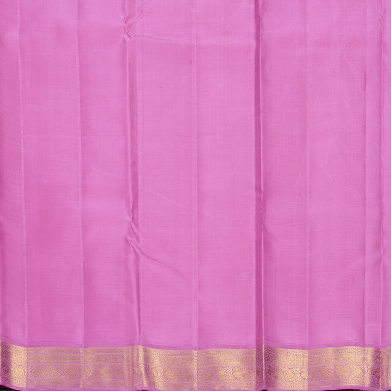 Hayagrivas Handloom Yellow Kanjivaram Silk Saree with Lotus Pink Border KBF325E4-1