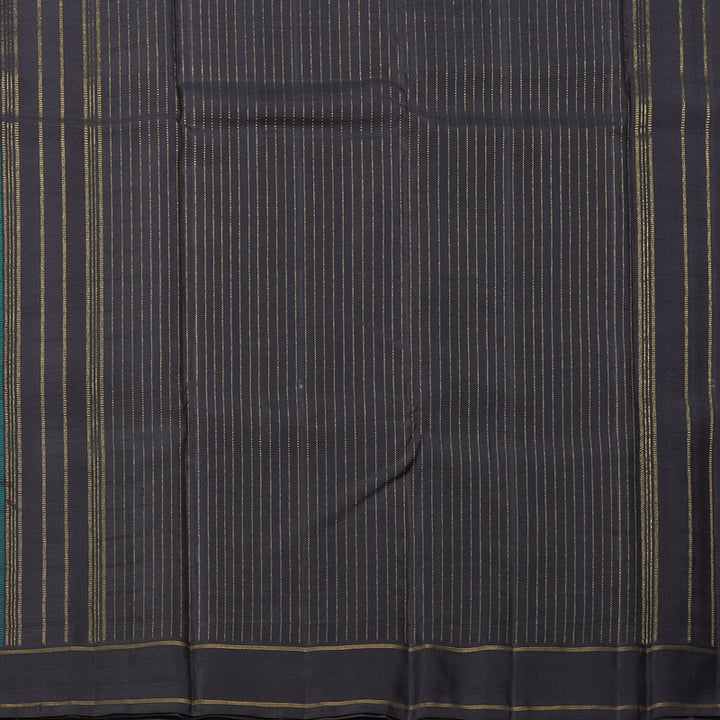 Hayagrivas Handloom Peacock Green Kanjivaram Silk Saree with Deep Nagapazham Border KBF325E6-1