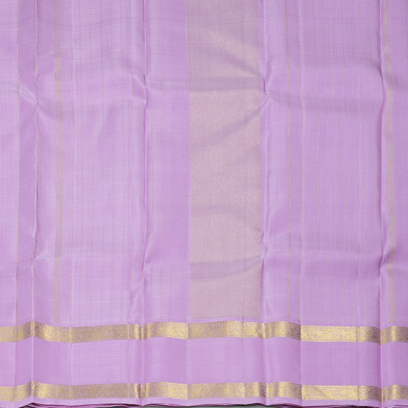 Hayagrivas Handloom Pastel Green Kanjivaram Silk Saree with Lilac Border KBF326E2-1