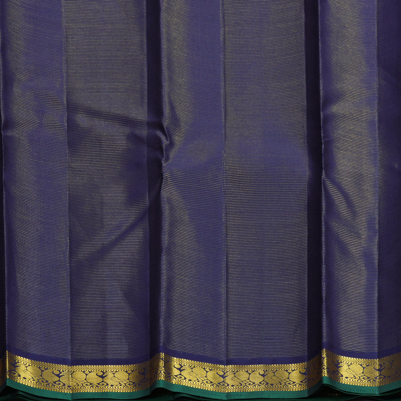 Hayagrivas Handloom Navy Blue Kanjivaram Silk Saree KBF326E9-1