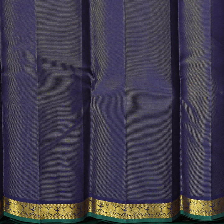 Hayagrivas Handloom Navy Blue Kanjivaram Silk Saree KBF326E9-1