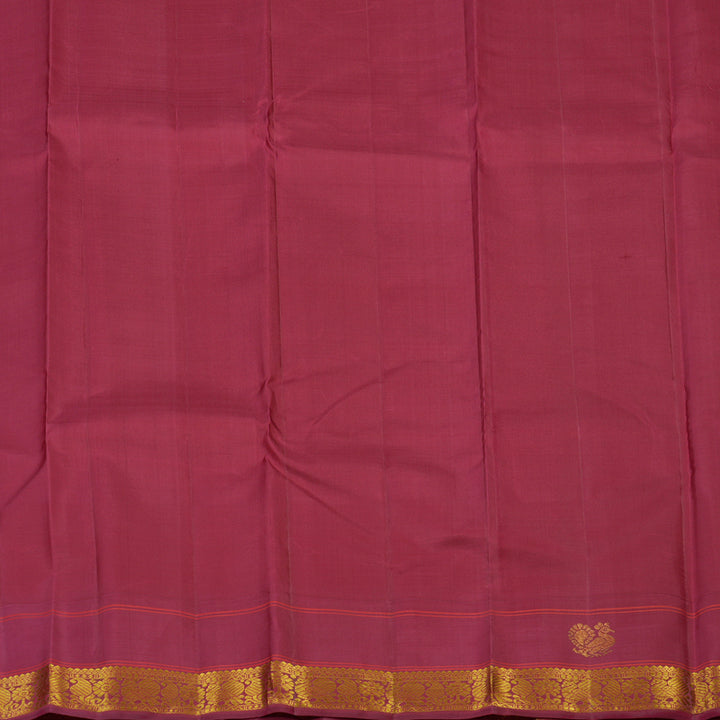 Hayagrivas Handloom Manjal Kanjivaram Silk Saree with Ganga Jamuna Border KBF32D5-1