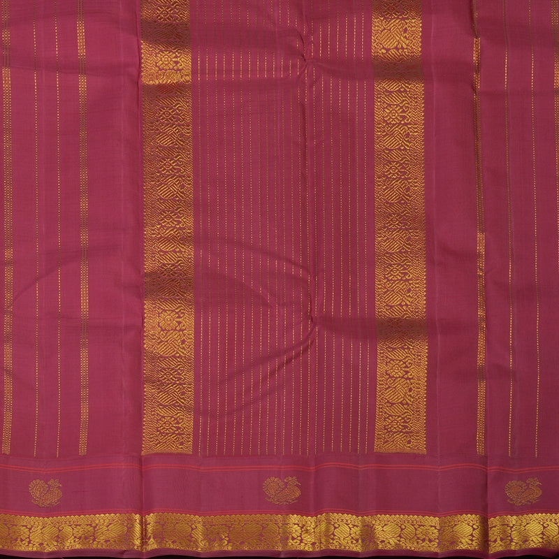 Hayagrivas Handloom Manjal Kanjivaram Silk Saree with Ganga Jamuna Border KBF32D5-1