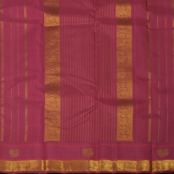 Hayagrivas Handloom Manjal Kanjivaram Silk Saree with Ganga Jamuna Border KBF32D5-1
