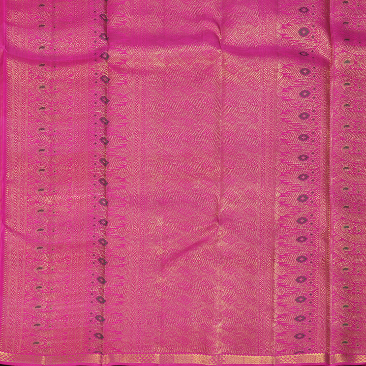 Hayagrivas Handloom Multicolour Checks Kanjivaram Silk Saree KBF330E1-1