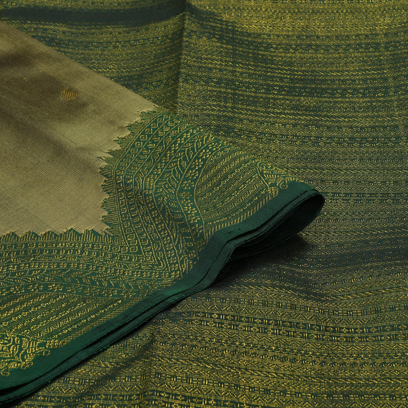 Hayagrivas Handloom Khaki Brown Kanjivaram Silk Saree KBF330E4-1