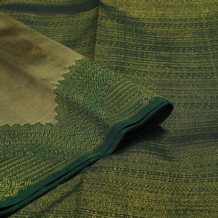 Hayagrivas Handloom Khaki Brown Kanjivaram Silk Saree KBF330E4-1