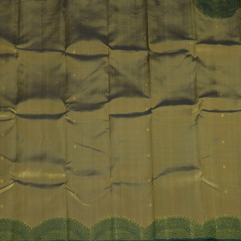 Hayagrivas Handloom Khaki Brown Kanjivaram Silk Saree KBF330E4-1