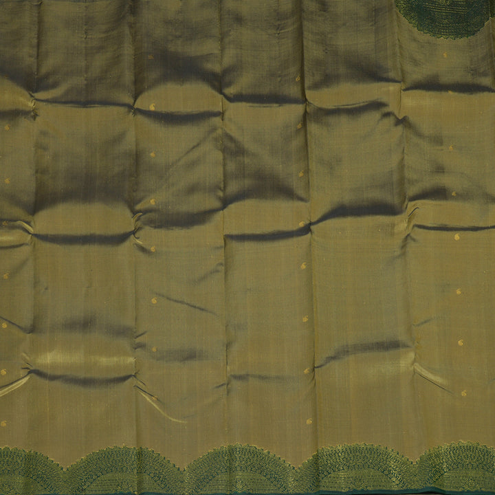 Hayagrivas Handloom Khaki Brown Kanjivaram Silk Saree KBF330E4-1