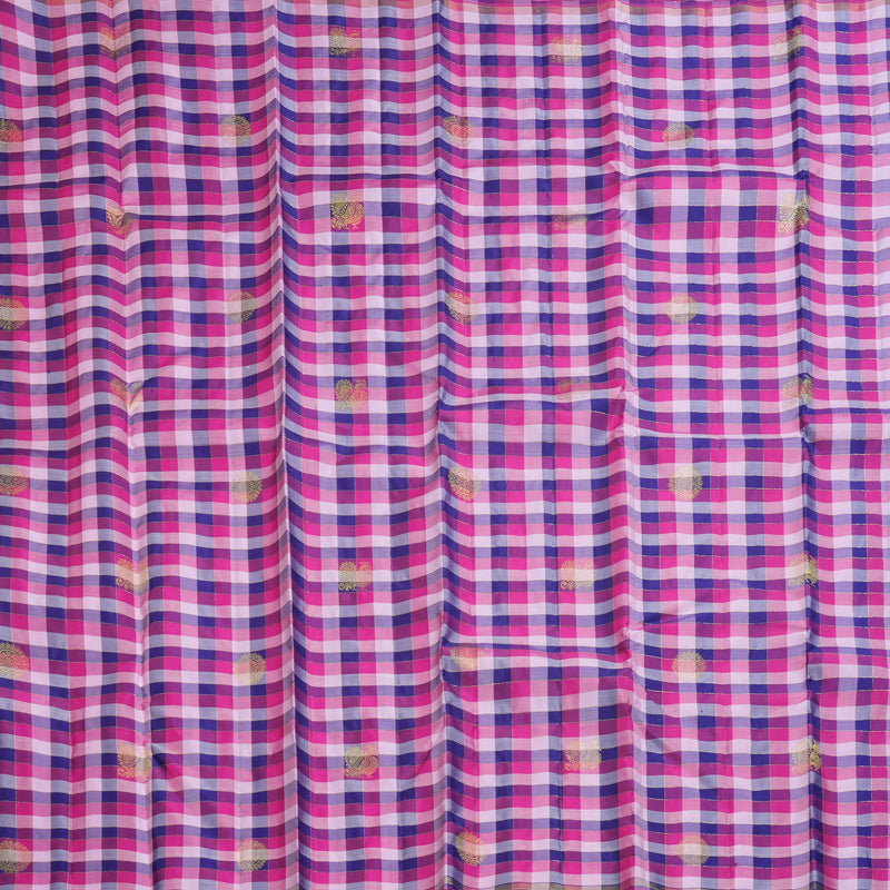 Hayagrivas Handloom Multicolour Checks Kanjivaram Silk Saree KBF331E1-1