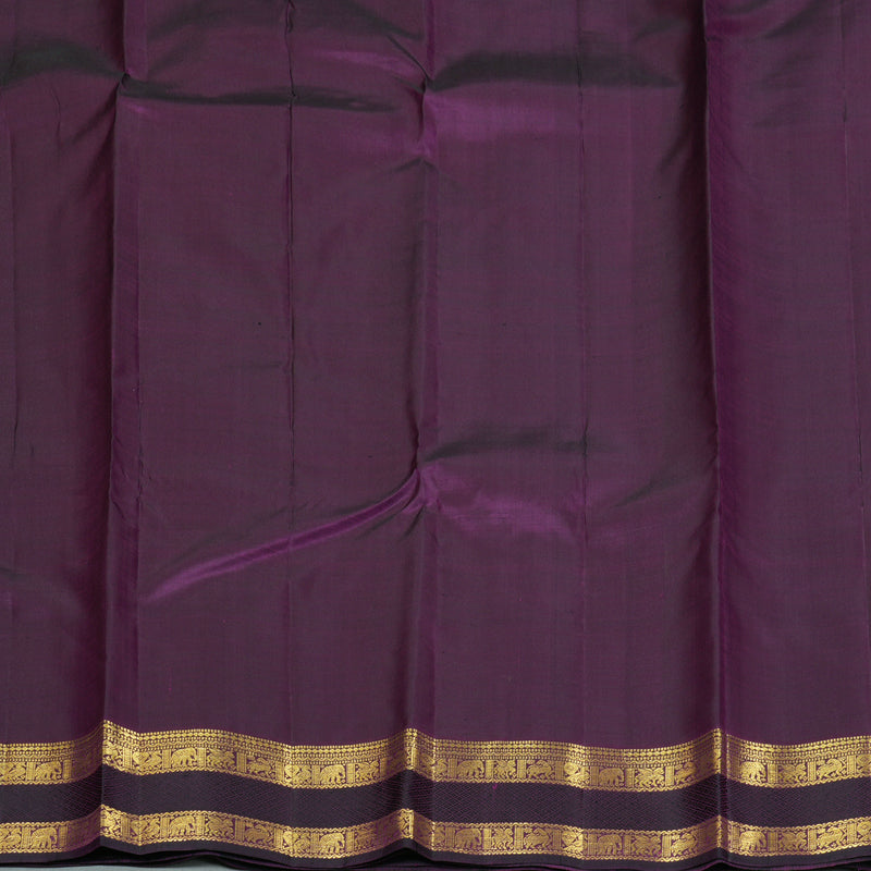 Hayagrivas Handloom Purple Kanjivaram Silk Saree KBF331E1-2
