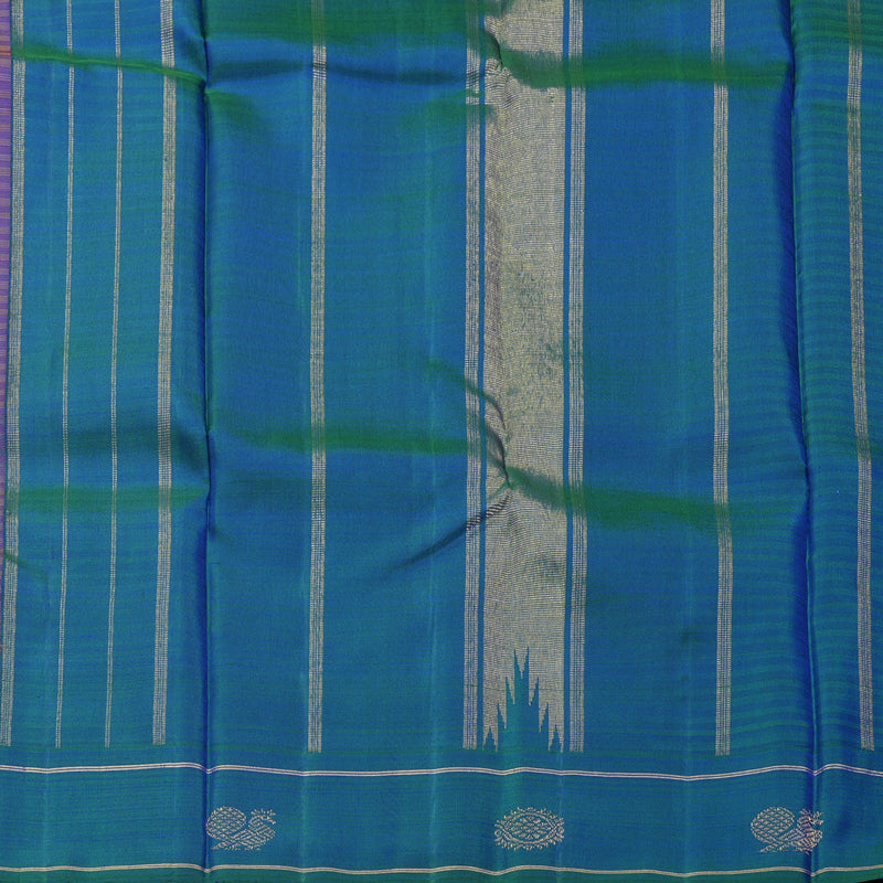 Hayagrivas Handloom Maroon & Orange Checks Kanjivaram Silk Saree KBF332E3-1