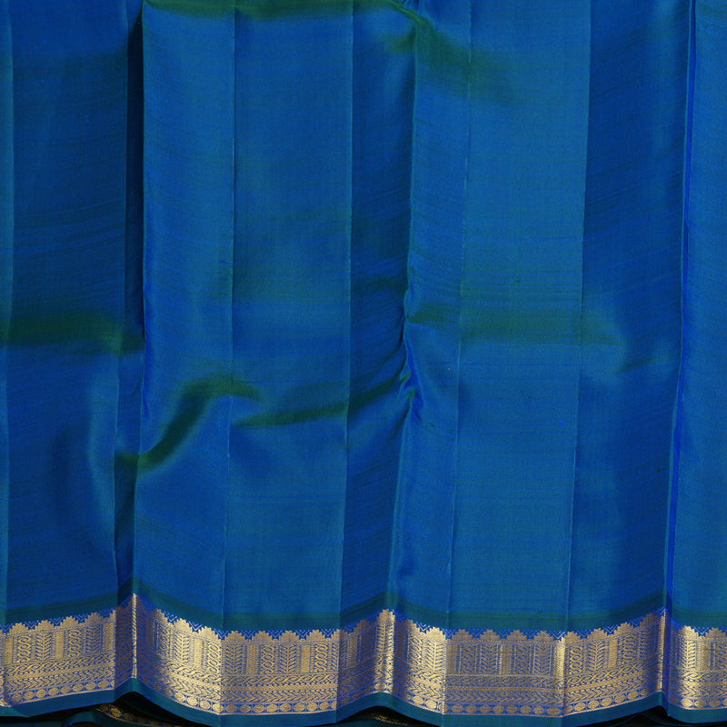 Hayagrivas Handloom Mambazham Orange Kanjivaram Silk Saree with Mayilkazhuthu Border KBF332E6-1