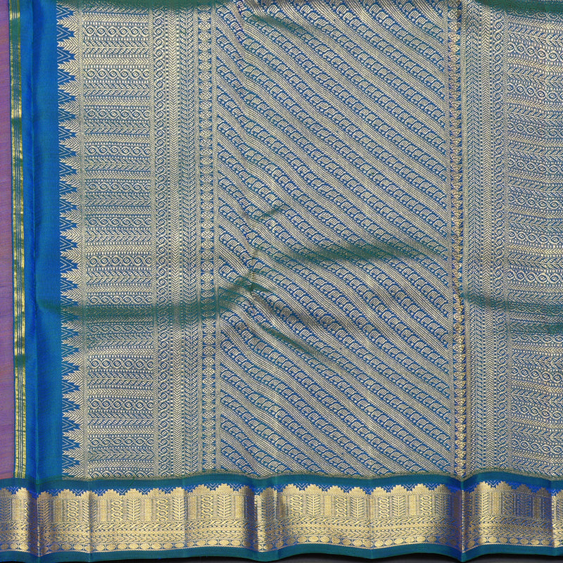 Hayagrivas Handloom Mambazham Orange Kanjivaram Silk Saree with Mayilkazhuthu Border KBF332E6-1
