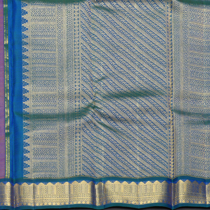 Hayagrivas Handloom Mambazham Orange Kanjivaram Silk Saree with Mayilkazhuthu Border KBF332E6-1