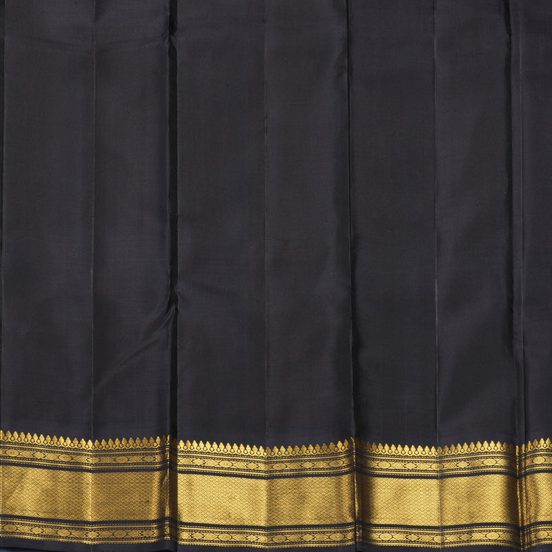 Hayagrivas Handloom Kanakambaram Orange Kanjivaram Silk Saree with Deep Nagapazham Border KBF333E6-1