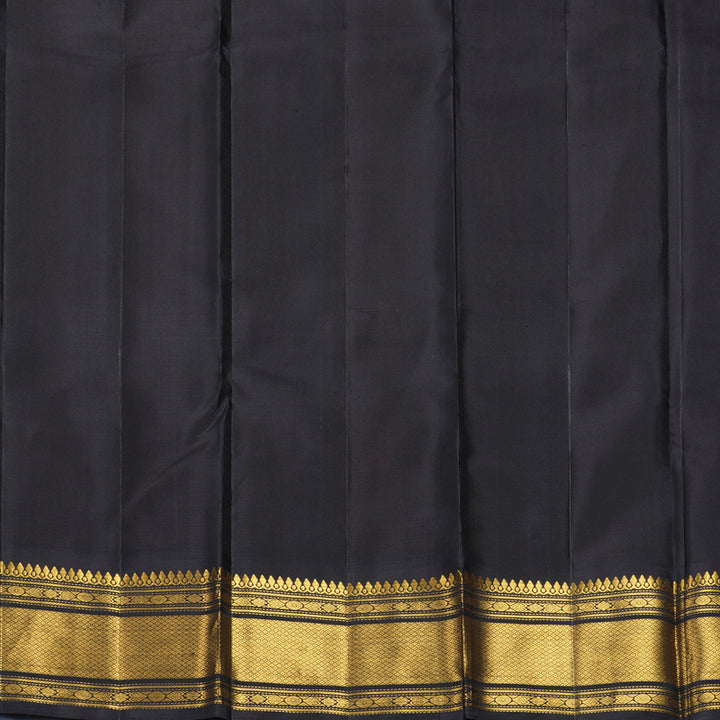 Hayagrivas Handloom Kanakambaram Orange Kanjivaram Silk Saree with Deep Nagapazham Border KBF333E6-1