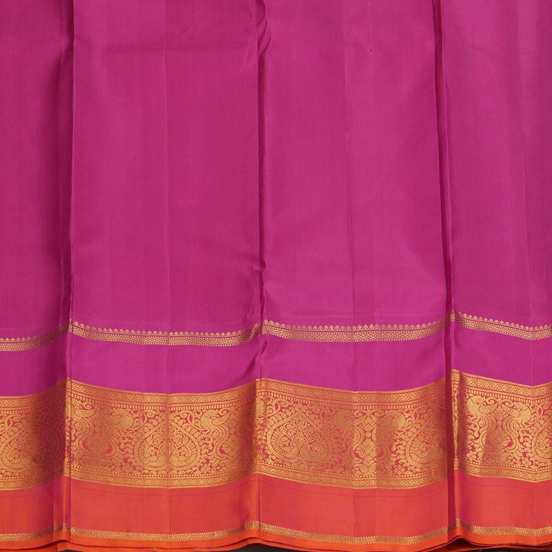Hayagrivas Handloom Bottle Green Kanjivaram Silk Saree with Ganga Jamuna Border KBF334E4-1