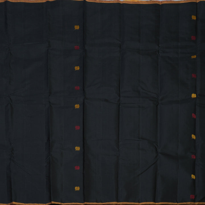 Hayagrivas Handloom Black Kanjivaram Silk Saree KBF33D1-1