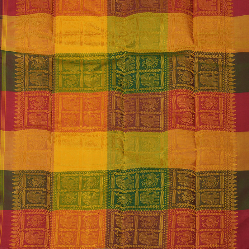 Hayagrivas Handloom Black Kanjivaram Silk Saree KBF33D1-1