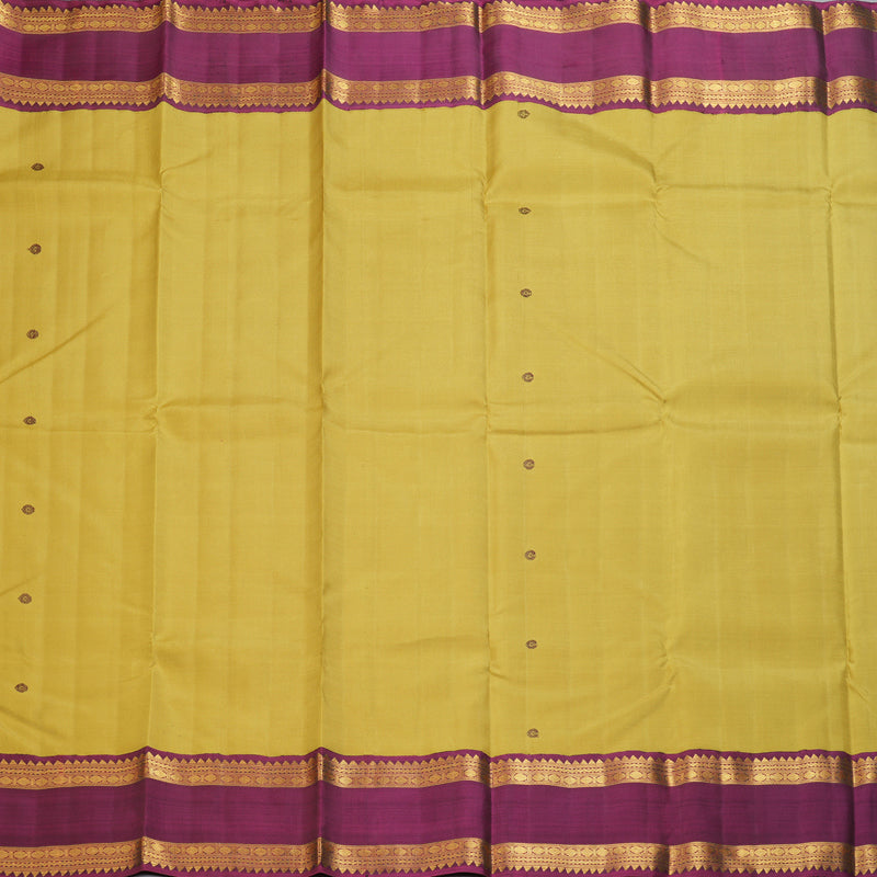 Hayagrivas Handloom Sandalwood Kanjivaram Silk Saree with Wine Border KBF341E1-1