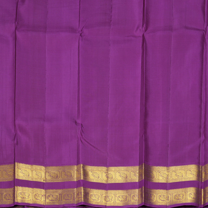 Hayagrivas Handloom Vadamalli Purple Kanjivaram Silk Saree with Purple Border KBF341E2-1