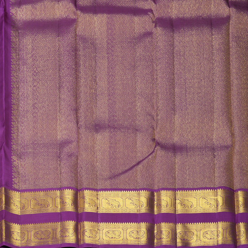 Hayagrivas Handloom Vadamalli Purple Kanjivaram Silk Saree with Purple Border KBF341E2-1