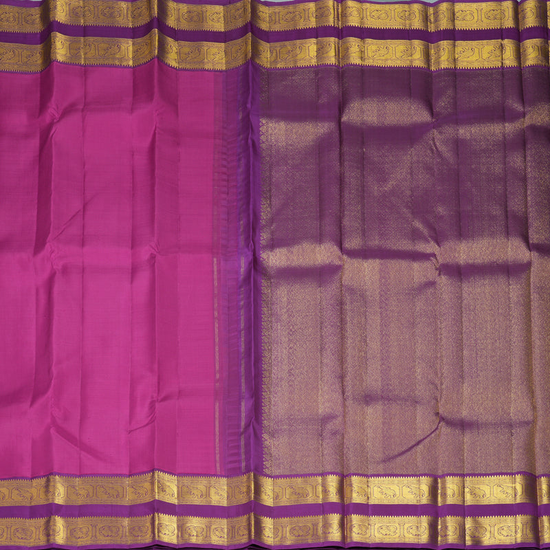 Hayagrivas Handloom Vadamalli Purple Kanjivaram Silk Saree with Purple Border KBF341E2-1