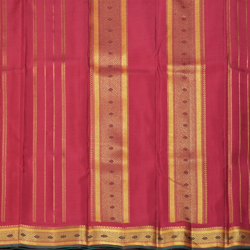 Hayagrivas Handloom Beige Kanjivaram Silk Saree with Red Border KBF343E13-1