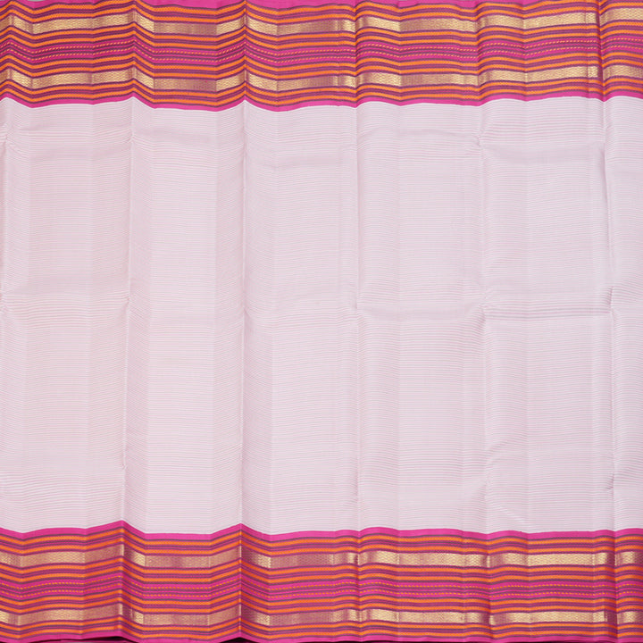 Hayagrivas Handloom Baby Pink Kanjivaram Silk Saree with Rani Pink Border KBF343E14-1