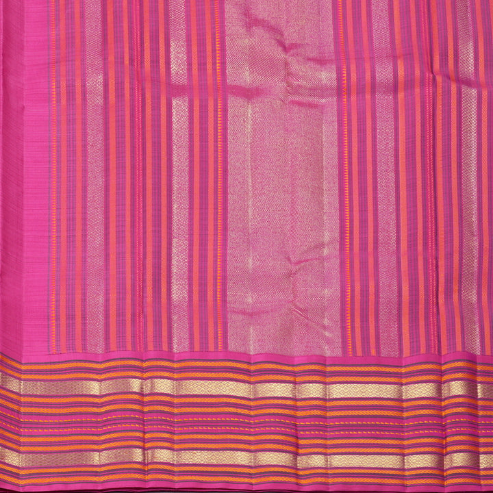 Hayagrivas Handloom Baby Pink Kanjivaram Silk Saree with Rani Pink Border KBF343E14-1